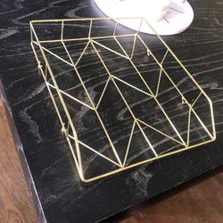 Gold Paper File Organizer For Desk