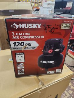 Husky
3 Gal. 120 PSI Portable Electric Oil-Free Light Duty Pancake Air Compressor with Fold Down Handle and 1-Quick Coupler