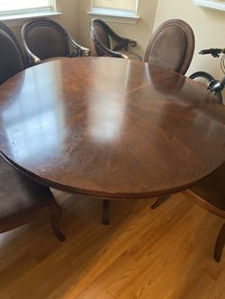 Large solid wood dining table
