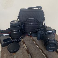 Canon EOS Rebel SL1, with EFS 18-55mm And EFS 55-250mm Lenses