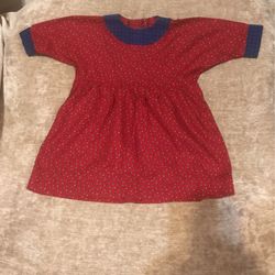 Girl Blue And Red Dress 
