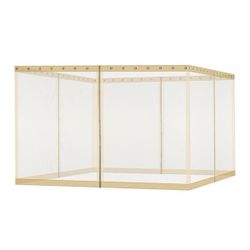 12 ft. x 12 ft. Universal Replacement Mosquito Netting for Patio Gazebos with Zippers (Mosquito Net Only) - tan