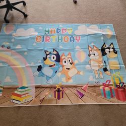 Bluey Birthday Backdrop 