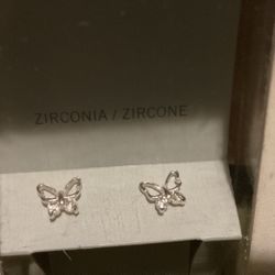 Sterling Silver Earrings (butterfly )