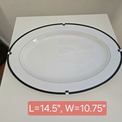 Mikasa Midnight Oval Platter 14.5" x 10.75"