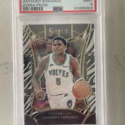 PSA 9 Zebra - Anthony Edwards