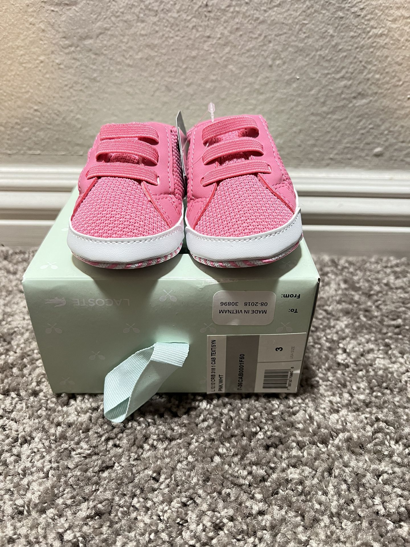 New Lacoste Pink Crib Shoes Sale in Paramount, CA - OfferUp