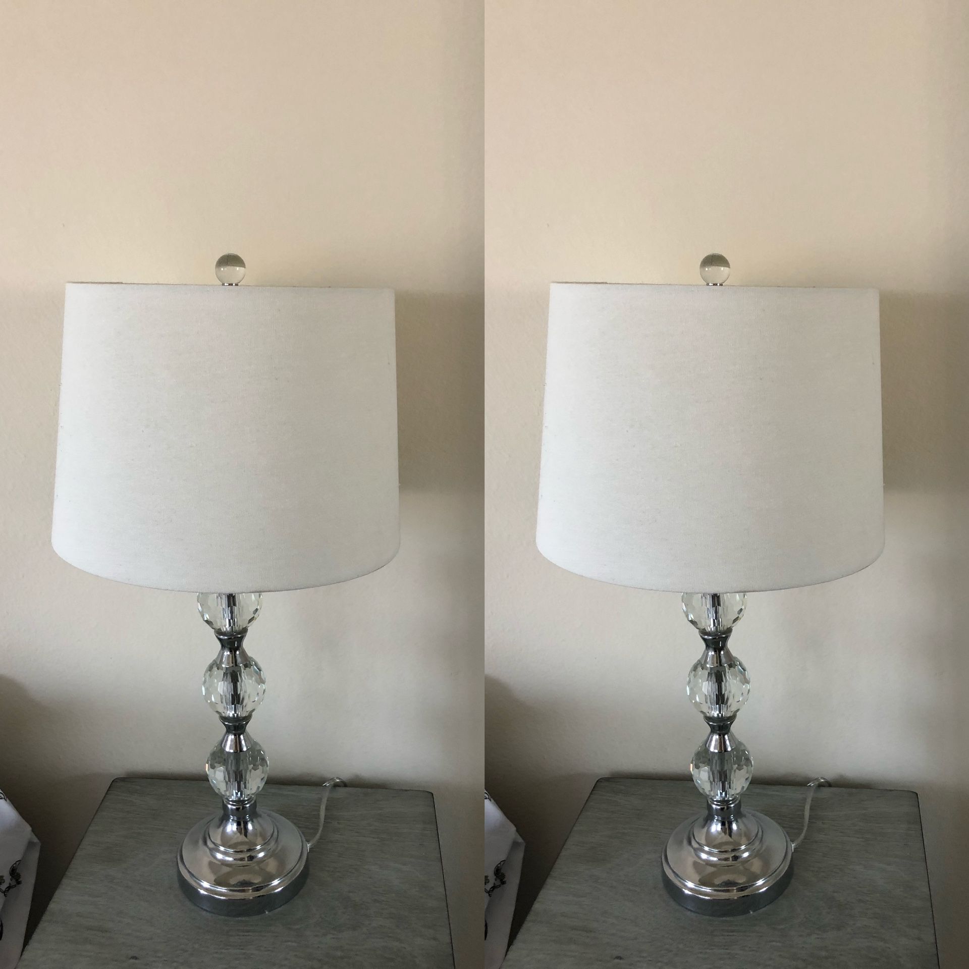 Two matching Glass lamps