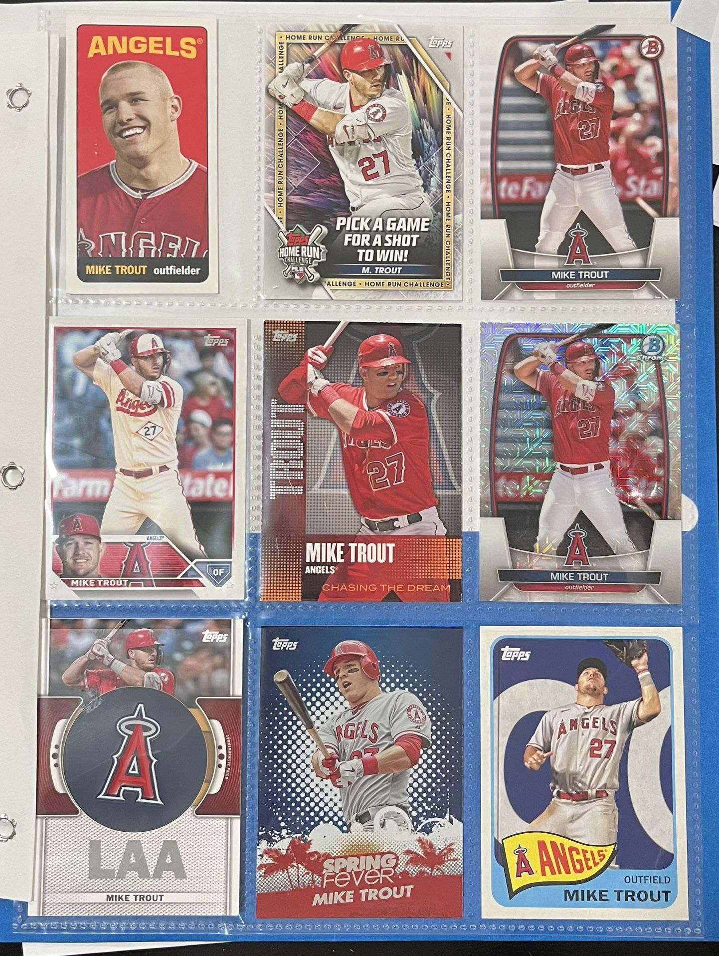 Mike Trout Baseball Cards Collection 