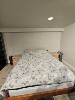 Bed frame mattress dresser