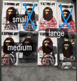 Bape shirts  S-M-L