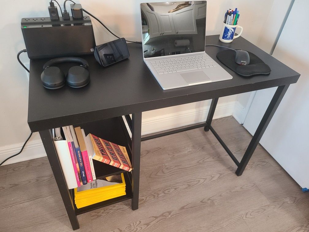 Desk - Wood with metal frame
