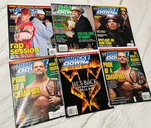 Lot of 6 Vintage WWE Smackdown Magazines
