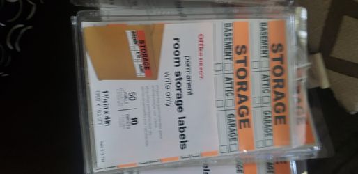 Room storage labels all for $5