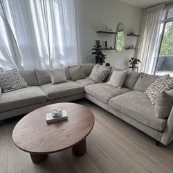Clean Moderately Used Luxury L Shape Anti Scratch Couch