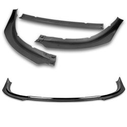 For 2009-2015 Lancer GT GTS RA-Style Painted Black Front Bumper Body Spoiler Lip -(2-PU-461-PBK