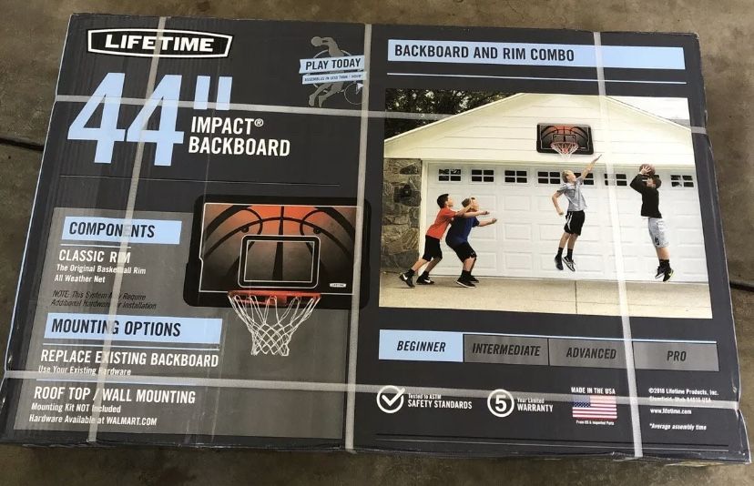 Lifetime Backboard And Rim Combo Kit