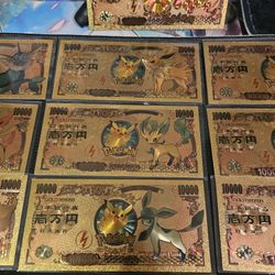 Pokemon Gold Banknotes 