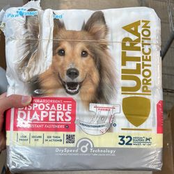 Medium Dog Diapers (around 30)