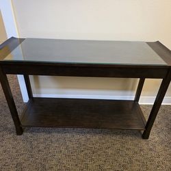Espresso wood console table / entry table