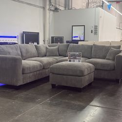 4 piece corduroy with ottoman 