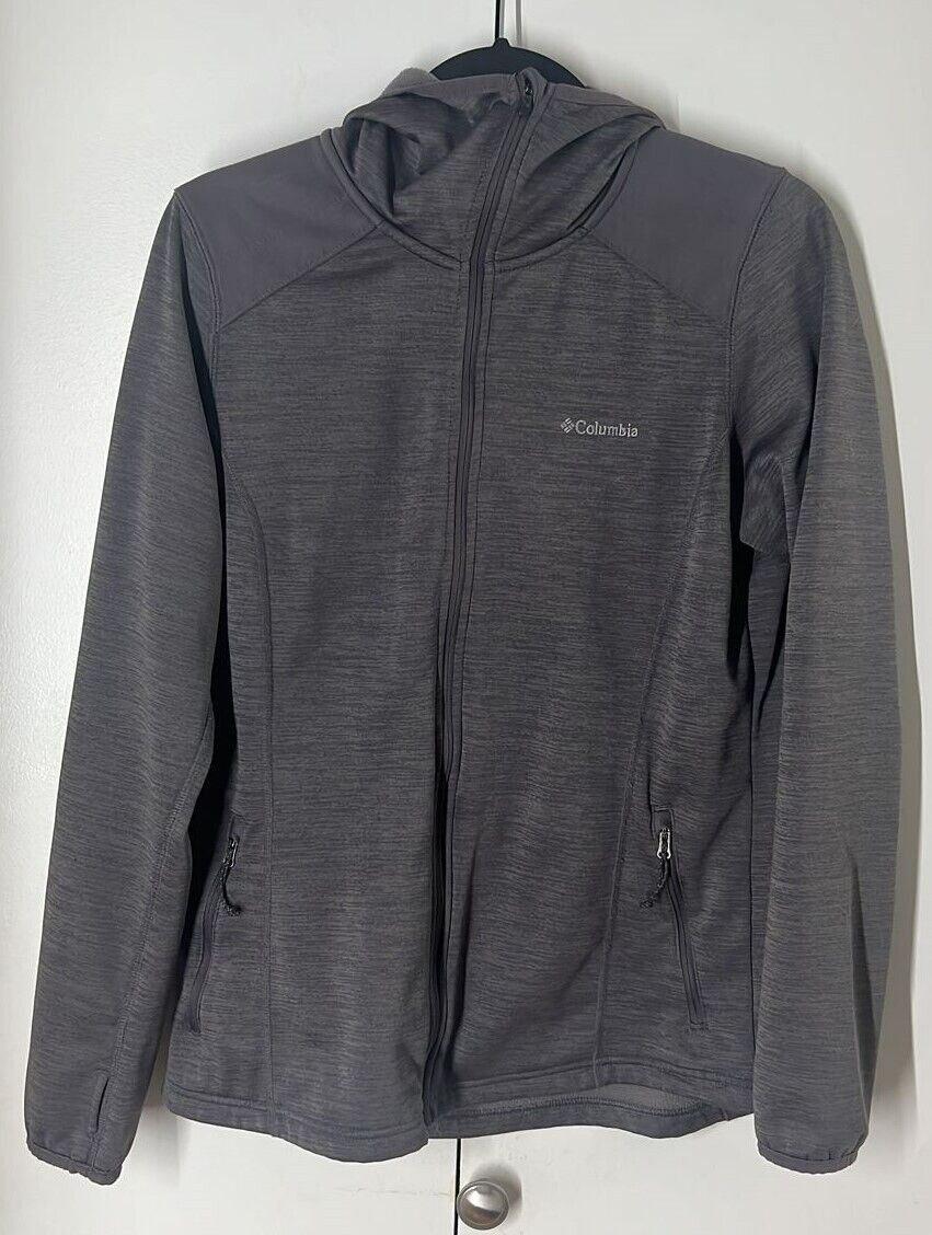 Columbia Sportswear Women’s Full Zip Jacket Hooded Grey Large Great Condition