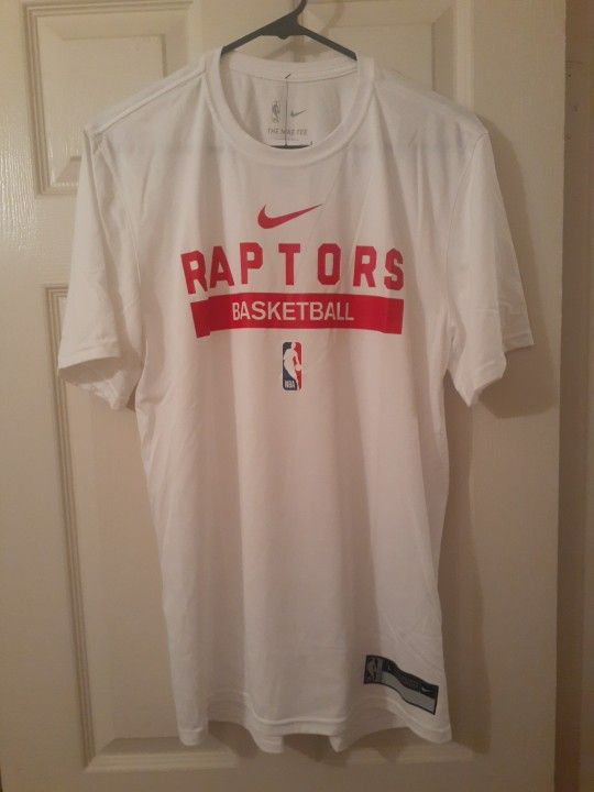 New NIKE Toronto Raptors NBA Team Issued White DriFit Shooting Shirt Sz Large Elite
