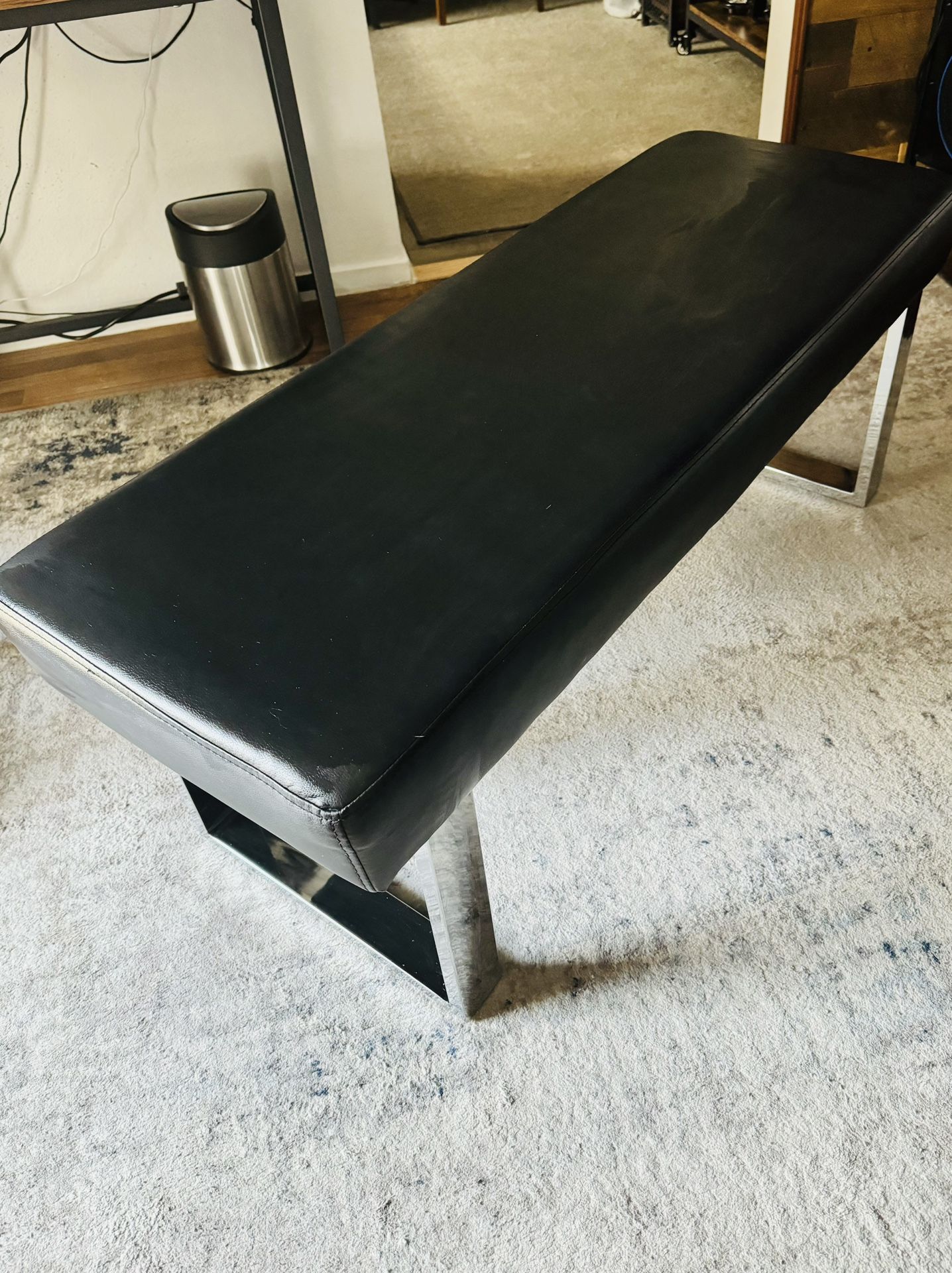 Black Ottoman/Couch Bench/Entry Way/Foot Rest