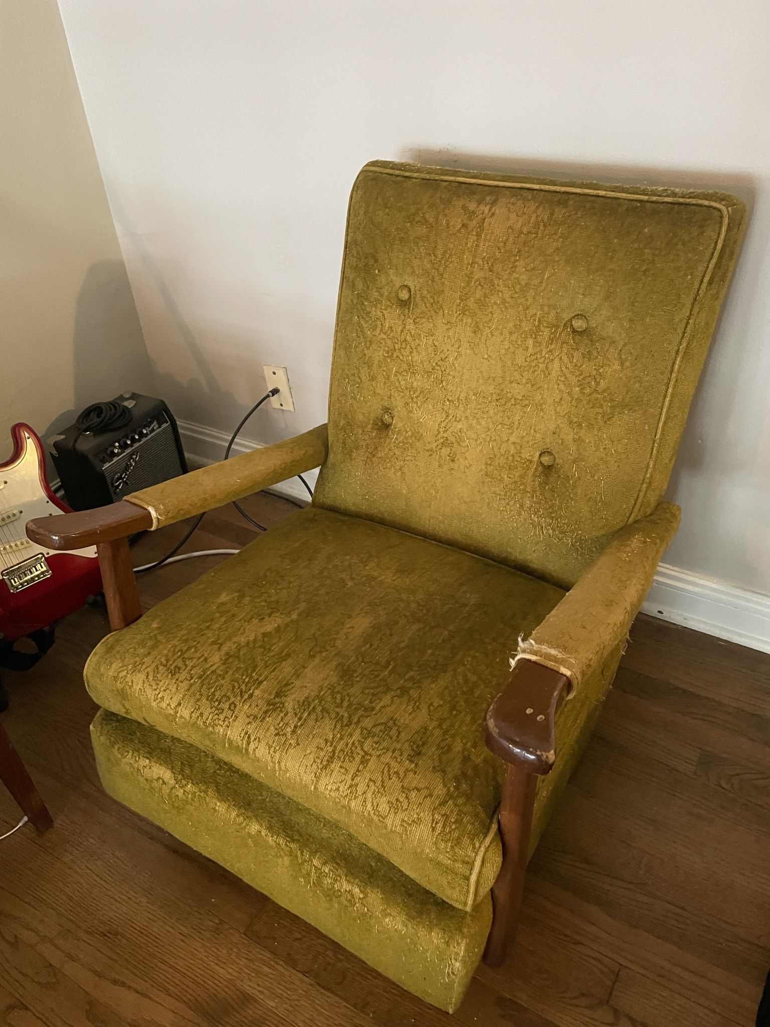 Velvet Chartreuse Rocking Chair