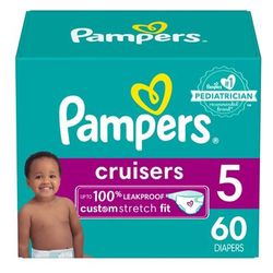 Baby Diapers Pampers Cruisers Size 5