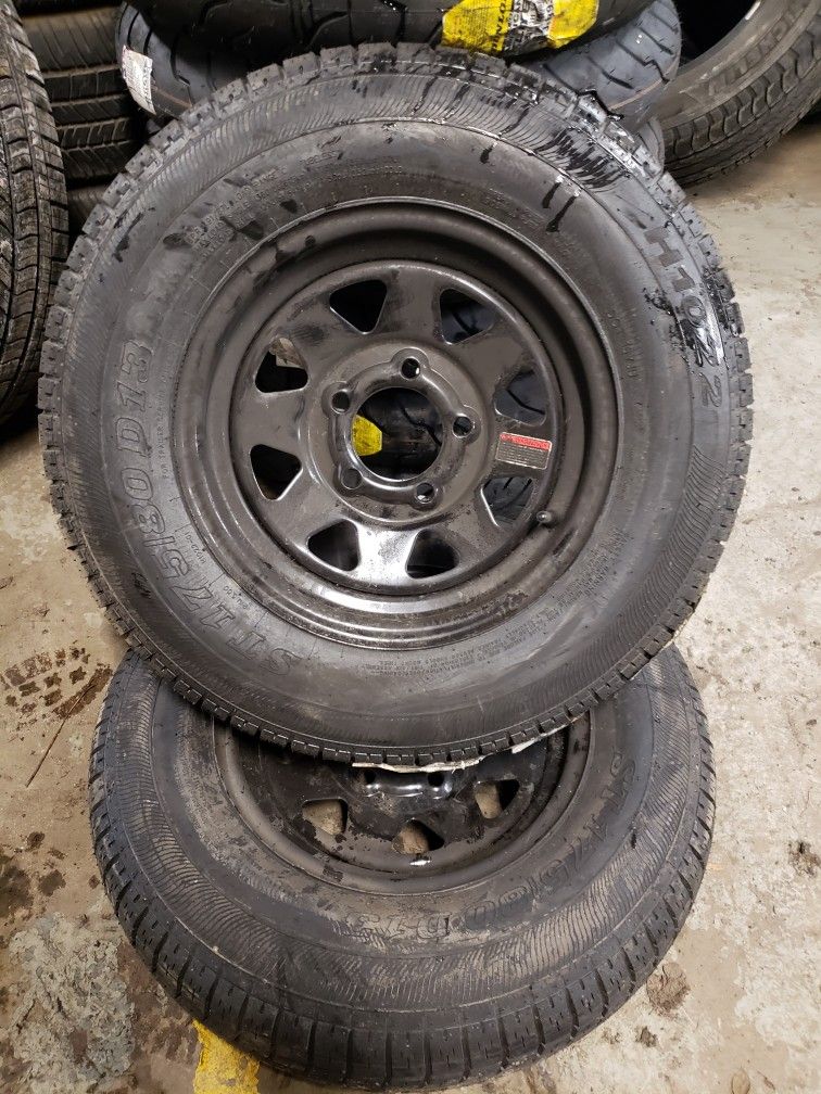 Trailer Tires And Rims (2) 175/70/13