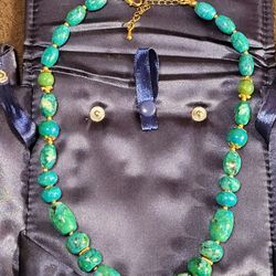 Natural Beauty Chrysocolla Set
