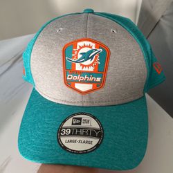 Miami Dolphins Lg XL New Era 39Thirty Cap 