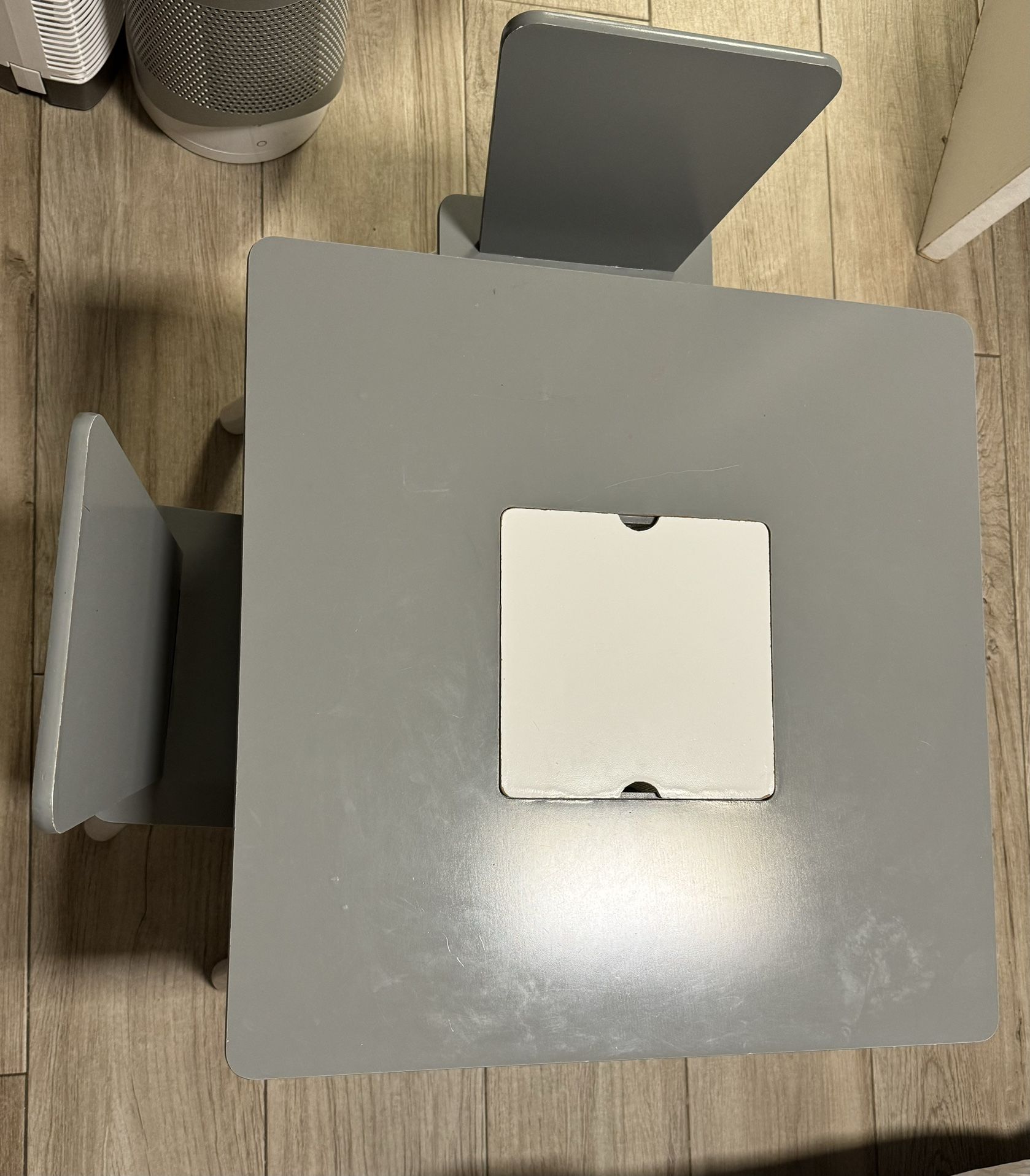 Kids Wood Table and Chair Set with Storage