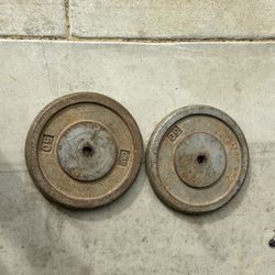 50lb Weight Plates X 2  1” Not Olympic Weight .