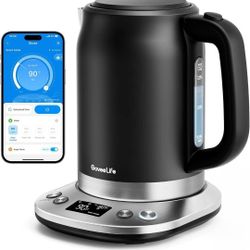 GoveeLife Smart Electric Kettle Temperature Control, WiFi Electric Tea Kettle with Alexa Control, 1500W Rapid Boil, 2H Keep Warm, 1.7L BPA Free Stainl