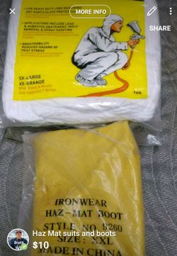 Haz mat suits and boots