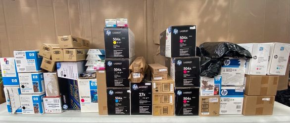 Huge Lot Of 48 Dell, Xerox, HP Ink For Sale