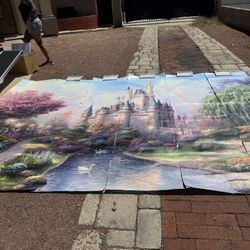 Wall Paper Princess Castle Back Drop Girls Baby 