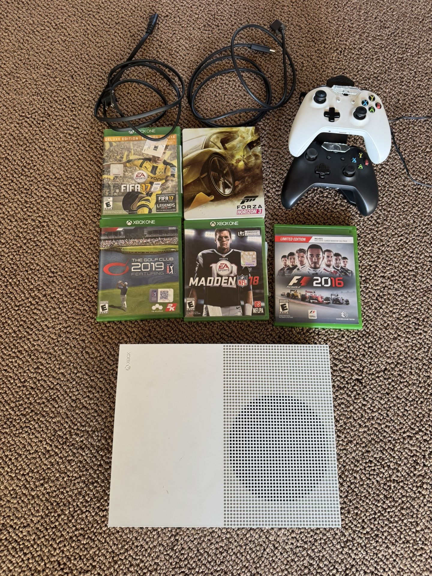 Xbox One S with games