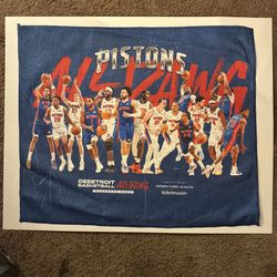 Detroit Pistons Detroit Basketball All Dawg game towel 16 inches x 18 inches wide