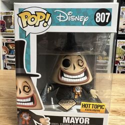 EXCLUSIVE DIAMOND GLITTER Mayor w/ Megaphone Funko Pop #807 Disney NBC Christmas