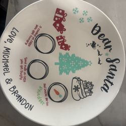 Personalized Santa cookie plate