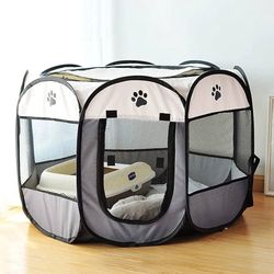 Portable Pet Playpen Indoor/Outdoor for Puppies, Cats, Kittens