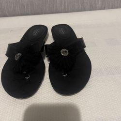 🖤 Coach Black Sandals – Women’s Size 10 – Stylish & Comfortable
