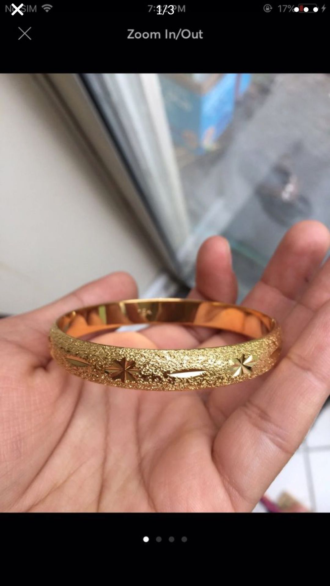 18k gold plated 18k stamped Indian style bangle bracelet