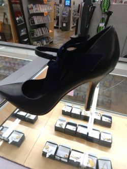 Blue high heels