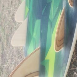 6 Ft Bonzer Surfboard With All The Bells And Whistles Wooden Fins Wooden Tail Block And Nose Block