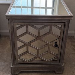Rustic Mirror Nightstand 