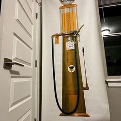 1920s Mobil gas pump Serigraph Canvas  by James Peter Cost